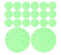 Mikikit 30pcs Crab Humidity Control Sponges Sea Sponge Accessories 60mm Diameter 8mm Thick Light Green Terrarium Humidifier for Habitat Tank Maintenance