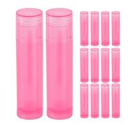 Mikikit 30pcs G Refillable Lipstick Tubes in Pink Pe Material, Compact and Convenient DIY Lip Balm Tubes for Travel and Homemade Cosmetic Samples with Stylish and Practical Design