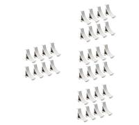 Mikikit 32pcs Refrigerator Cooler Shelf Brace Freezer Clips Sturdy Support Hooks for Fridge Storage Basket