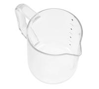 Mikikit 350ml Glass Latte Pitcher with Spout and Measurement Scale, Heat-Resistant Milk Frothing Jug for Coffee and Kitchen Use