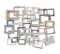 Mikikit 35pcs Vintage Journal Frame Stickers with Adhesive, Multifunctional Retro Scrapbook Borders for DIY Photo Albums, Aesthetic Diary and Craft Supplies