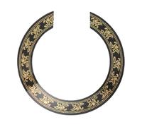 Mikikit 3d Gold Acoustic Guitar Modification Decal Soundhole Decoration Plastic Paper round Stylish Unique Inlay Sticker for Concerts and Music Lovers