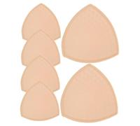 Mikikit 3Pairs Skin Tone Thickened Triangle Sponge Pads Bikini Inserts for Swimming Wear Bras Comfortable Removable Design Enhanced Volume for Women