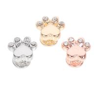 Mikikit 3pcs Alloy Watch Strap Charms for Silicone Watch Band with Decorative Effect in Assorted Colour Lightweight Jewelry Style Accessories for Family and Friends