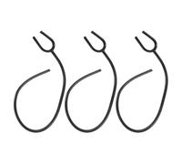 Mikikit 3pcs Black Stethoscope Replacement Tubing Extension Tubes Plastic Accessories for Professional Medical Use