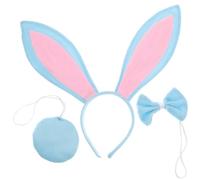 Mikikit 3pcs Bunny Ear Headbands for Easter Party, Lightweight Elastic Cloth Hair Accessories Adorable Large Rabbit Ears Design, for Easter Celebrations and Costume