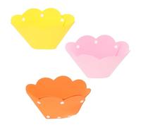 Mikikit 3Pcs Cat Protective Neck Collars with Sunflower Design EVA Foam, Lightweight Cone for Cats and Kittens, Medium Size, for Post-Operative Use (Yellow, Pink, Orange)
