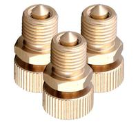 Mikikit 3pcs Copper Pressure Release Valve for High Pressure Air Pump 30mpa, Wear Resistant Safety Relief Air Bleed Screws Accessories Kit with Protective Device