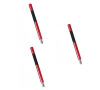 Mikikit 3pcs Disc and Fiber Tip Stylus Pen for Devices Capacitive Touch Pen for Tablets and Cell Phones Precise Drawing and Writing Tool Red