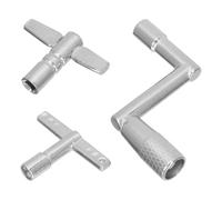Mikikit 3pcs Drum Keys Set Stainless Steel Drum Set Adjustment Wrenches T-shaped and Z-shaped Keys for Snare and Jazz Accessories