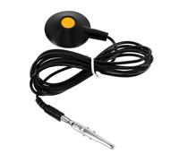 Mikikit 3pcs Esd Ground Cable Static Electricity Wire Clip and Sucker for Electronics Crocodile Clips Insulated Safe Alligator
