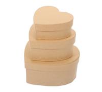 Mikikit 3pcs Heart-shaped Cardboard Box Heart Shaped Box Cardboard, 4.9x4.1x3.3 Inch, for Bouquet Candy Packaging, Party Favor, DIY Crafts, DIY Enthusiasts and Crafters