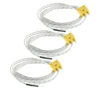 Mikikit 3pcs K Type Thermocouple Temperature Probe, K-Type Thermocouple Probe, Glass Fibre and Abs, Flexible Installation, Fast Response, for Experimental Applications and Kiln Monitoring