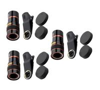 Mikikit 3pcs Lens for Smartphones - Monocular Camera Lens with Clip Compatible with Mobile Phones for Outdoor Photography and Events