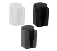 Mikikit 3pcs No Drill Remote Wall Mount Holder for Tv and Air Conditioner Remotes, Plastic Wall Mounted Ultrathin Storage Box with Removable Adhesive, for Living Room and Bedside Tables