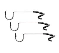 Mikikit 3pcs Outdoor Camping Lamp Hooks Lightweight Portable S-Shape Tent Light Pole Hooks Metal and Rubber Hanging for Lanterns and Bags for Travelling and Barbecue