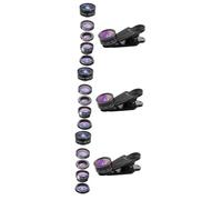 Mikikit 3pcs Phone Lens Kit Fish-eye Super Wide Angle Macro Lenses for Mobile Photography Versatile Lens for Smartphone Camera