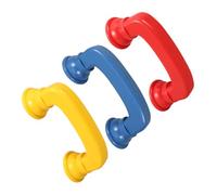 Mikikit 3pcs Retro Phone Handset for Portable Educational Phone for Speech Therapy and Interactive Learning Teaching Supplies for Classroom and Home Use to Enhance Communication Skills
