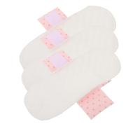 Mikikit 3pcs Reusable Cotton Period Pads for Women with Button Snap, Soft Breathable Washable Panty Liners Suitable for Postpartum and Travel Use