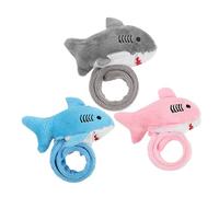 Mikikit 3pcs Shark Slap Bracelets Plush Wristbands Cute Stuffed Animal Party Favors for Birthday Halloween Jungle Theme Lightweight and Easy to Wear