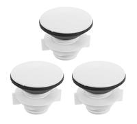 Mikikit 3pcs Toilet Tank Mounting Bolts with Washers and Nuts 4-point Threaded Toilet Tank Fixing Kit