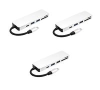 Mikikit 3pcs USB Adapter Type-c and Ports Multi-function Hub for Usb-c Extender for Laptop and Desktop Connections