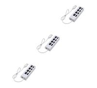 Mikikit 3pcs Usb Hub Port Divider Independent Slim Usb Splitter for Laptop and Travel Compact White Design for Expansion
