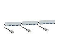 Mikikit 3pcs Usb Hub Port Usb Splitter Adapter for Laptop Lightweight Fast Data Transmission Compatible Keyboard Mouse Printer and More