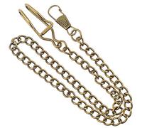 Mikikit 3pcs Vintage Alloy Pocket Watch Chains Hanging Decorative Metal Buckle Chains 37.5cm for Mechanical Watches Men’s Classic Fob Accessories