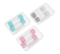 Mikikit 3sets Contact Lens Tools Kit Portable Lenses Storage Case Remover and Applicator Tools Cute Lens Travel Case for Daily Use