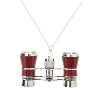 Mikikit 3x Vintage Theater Binocular Telescope for Women Opera Glasses with Chain Retro Design for Concerts and Horse Racing Wine Red