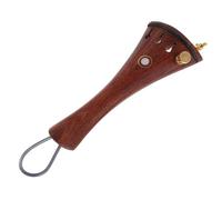 Mikikit 4/4 Size Wood Tailpiece Violin Tailpiece Kit with Integrated Fine Tuners Fish Eye Style Rosewood Metal Construction Precise String Tuning Reliable Replacement Smooth Handmade