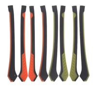 Mikikit 4 Pairs Eyeglasses Ear Leg Covers Anti-Slip Anti-Fall Protective Replacement Arms for Broken Glasses, Universal Fit Orange and Yellow Soft Temple Sleeves