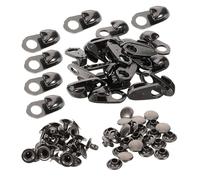 Mikikit 40 Set Metal Boot Lace Hook Kit for Hiking Boots and Work Shoes, Quick Replacement with Universal Fit, Stylish Modern Metallic Look for Shoe Repair and Leathercraft