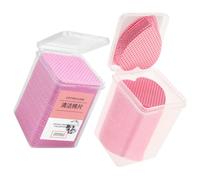 Mikikit 400pcs Nail Wipes Cotton Pads Lint-free Glue Remover Pads for Gel Nails and Lash Extensions Soft Pink Polish Remover Wipes for Professional Art Cleaning