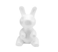 Mikikit 40cm DIY Rabbit Modelling Mold White Foam Craft for Flower Arranging Wedding Party Decoration Bunny Shape Foam Mold for Arts and Crafts