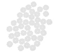 Mikikit 40pcs 15mm White Jade Petal Czech Glass Beads DIY Antique Hairpin Materials for Craft Making, Jewelry Accessories, Floral Beads for Hair Stick Decorations