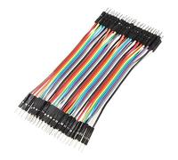 Mikikit 40pcs Male to Male Jumper Wires Cables Breadboard Kit Core Cable Jump Leads
