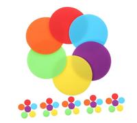 Mikikit 40pcs Multicolor Round Carpet Spot Markers Reusable Floor Dots for Classroom Sitting Positions Floor Marking for Teaching and Fitness Activities