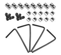 Mikikit 40pcs Pin Locks Set with Screw Wrench Locking Pin Backs Clasp Badge Parts Jewelry Making Crafts