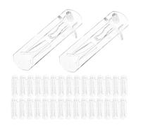 Mikikit 40pcs Plastic Kitchen Cabinet Shelf Supports Self-Locking Shelf Pegs Clips 6.9x20mm for Cupboard Bookcase Wardrobe Replacement