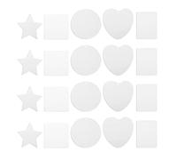 Mikikit 40pcs Sublimation DIY Air Freshener Sheets Felt Aromatherapy Blanks with Heart, Star, Circle, Rectangle Shapes for Car and Home Fragrance