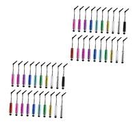 Mikikit 40pcs Touch Pen Plug for Mobile Phone Smart Device Stylus Pen for Tablets and Cell Phones for Drawing and Writing with Random Color