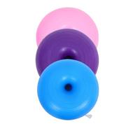 Mikikit 44cm Inflatable Donut Yoga Ball Chair Set with Pump, Pilates Balance Workout Stability Balls and Adults, Sensory Exercise and Physical Therapy Equipment, 4pcs (pink, Blue,