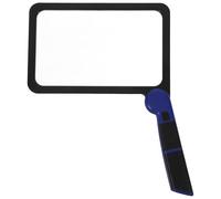 Mikikit 48-led Handheld Foldable Plastic Magnifier with Light, Large Page Magnifying Tool for Reading and Craft Work, Portable Reading Aid for Seniors and Visual Impairment