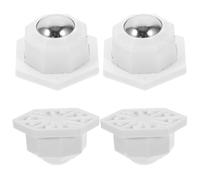 Mikikit 4pcs 20mm Adhesive Small Appliance Wheels with 360° Swivel Rotation, Mini Sticky Pulley Casters for Household Storage Boxes, Trash Cans, and Furniture Movers