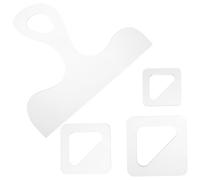 Mikikit 4pcs Acrylic Handle Template for Cutting Board Reusable Charcuterie Board Stencils with Accurate Results Non-Slip Kitchen Tool