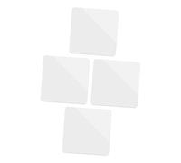 Mikikit 4pcs Acrylic Mirror Reflection Board Photography Board Props Background Home Ornaments Makeup Photo Supply for Studio Accessories White