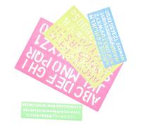 Mikikit 4pcs Alphabet Number Tracing Boards Double Sided Letter Stencils Educational for Early Learning Writing Practice Plastic Letters Templates