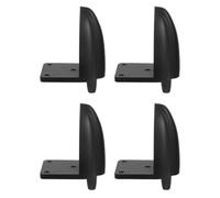 Mikikit 4pcs Anti-vibration Speaker Isolation Feet Pads for Audio Amplifiers with Abs Material and Optimized Elevation, for Living Rooms and Home Theaters Setup, Black